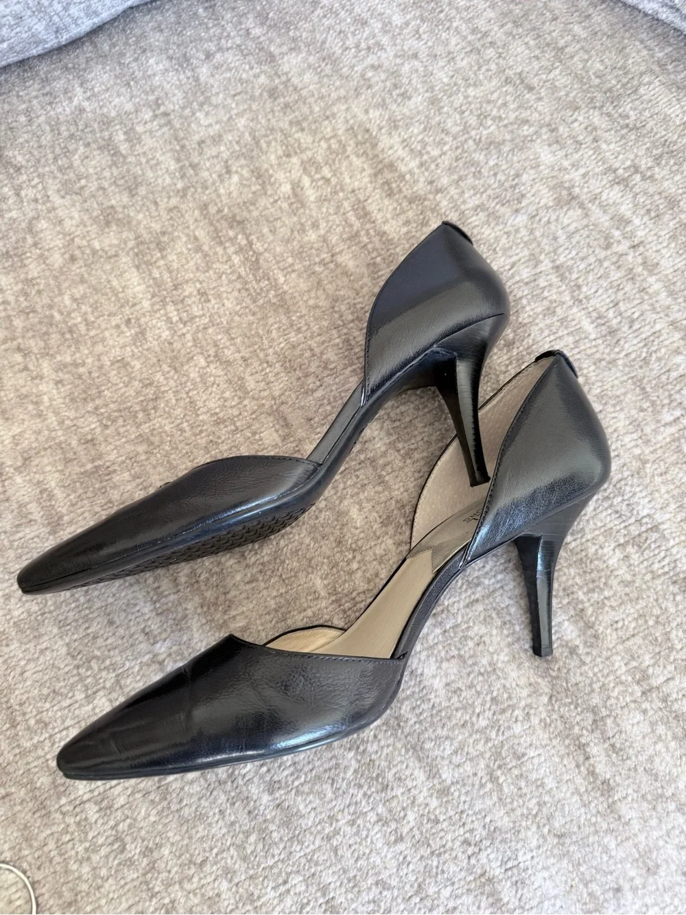 Michael Kors Black Pointed-Toe D'Orsay Heels